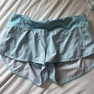 Lululemon Speed up shorts- light blue size 12, very gently used.
